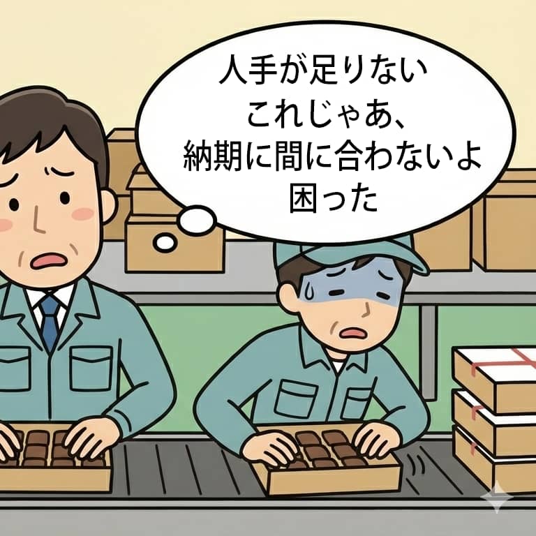 人手不足で仕上げ加工が追いつかない