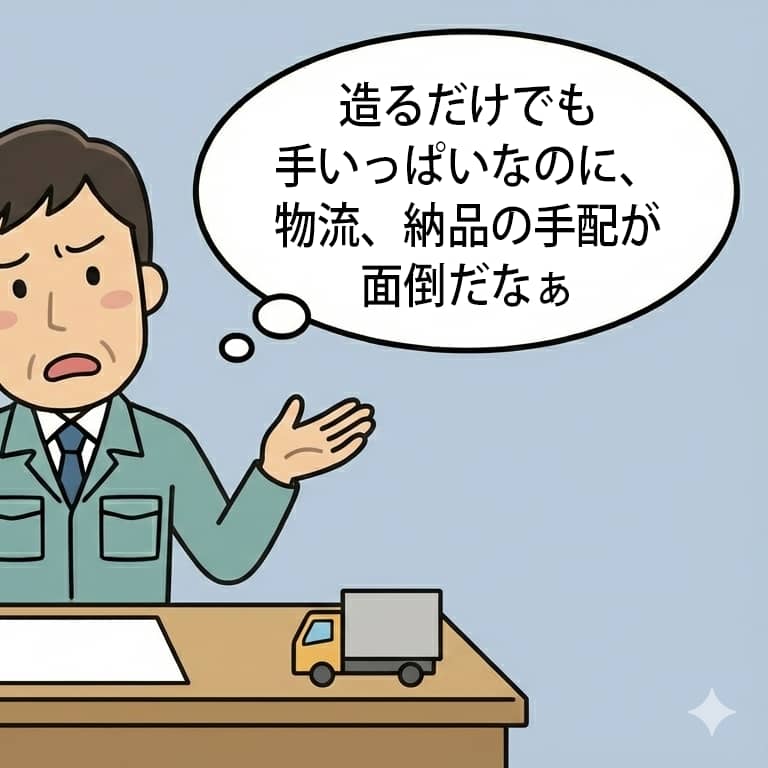 物流や納品手配が面倒