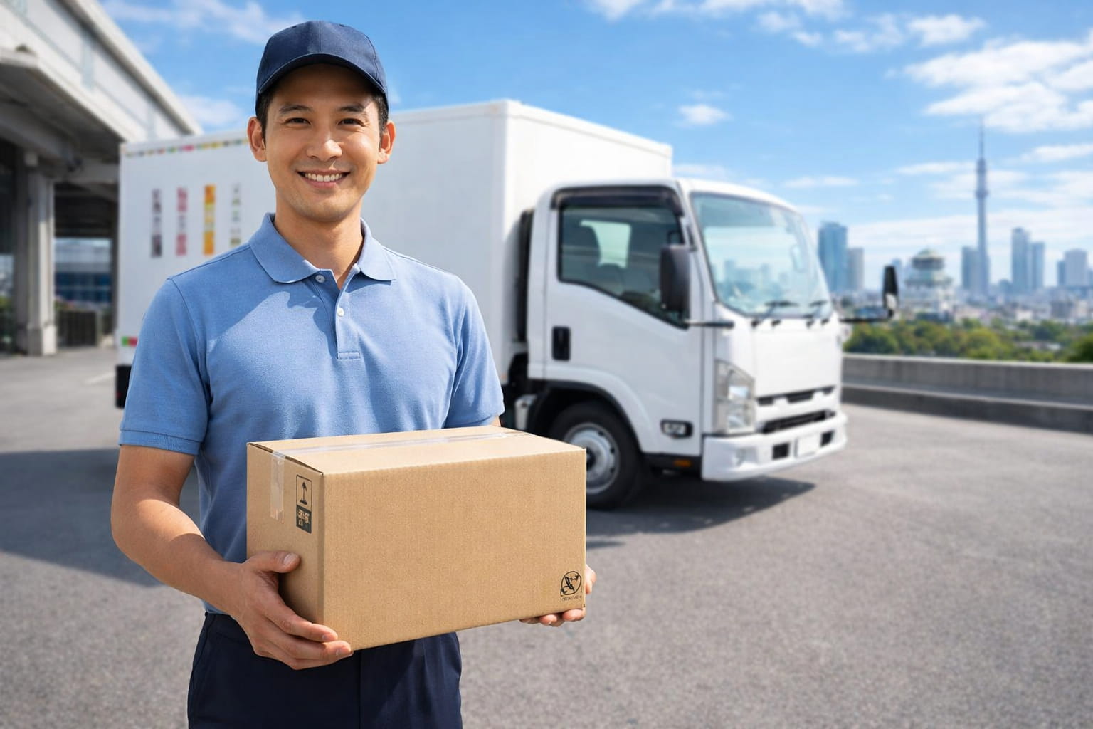 お菓子物流の様子